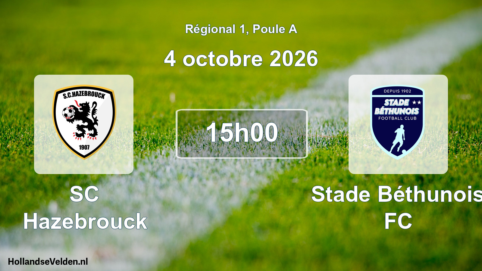 Scheduled Match: SC Hazebrouck - Stade Béthunois FC (4 October 2026)