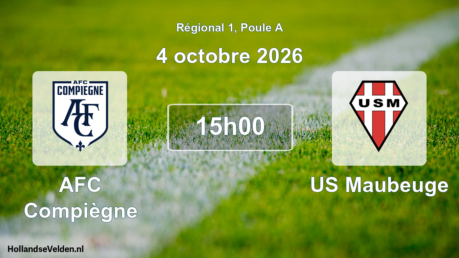Geplande wedstrijd: AFC Compiègne - US Maubeuge (4 oktober 2026)