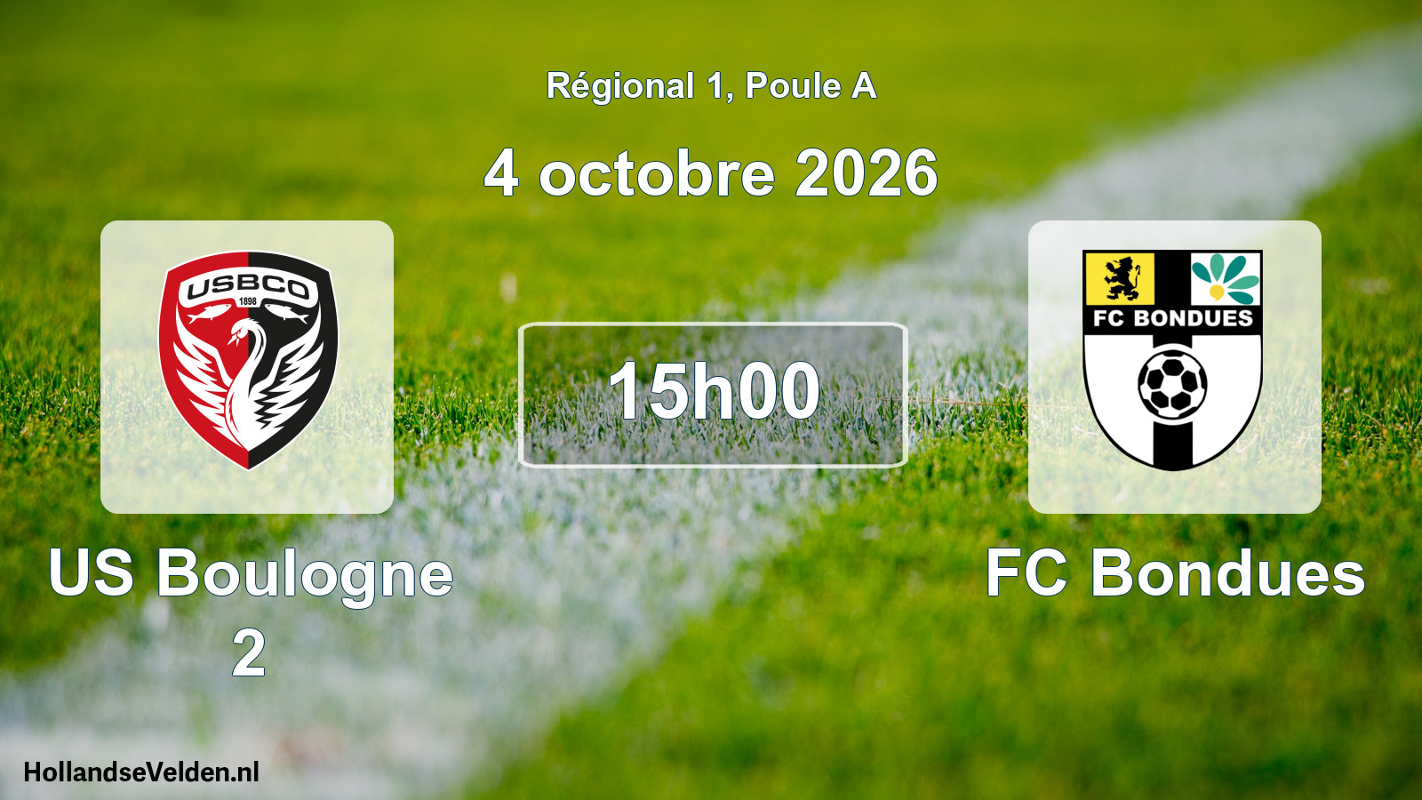 Scheduled Match: US Boulogne 2 - FC Bondues (4 October 2026)