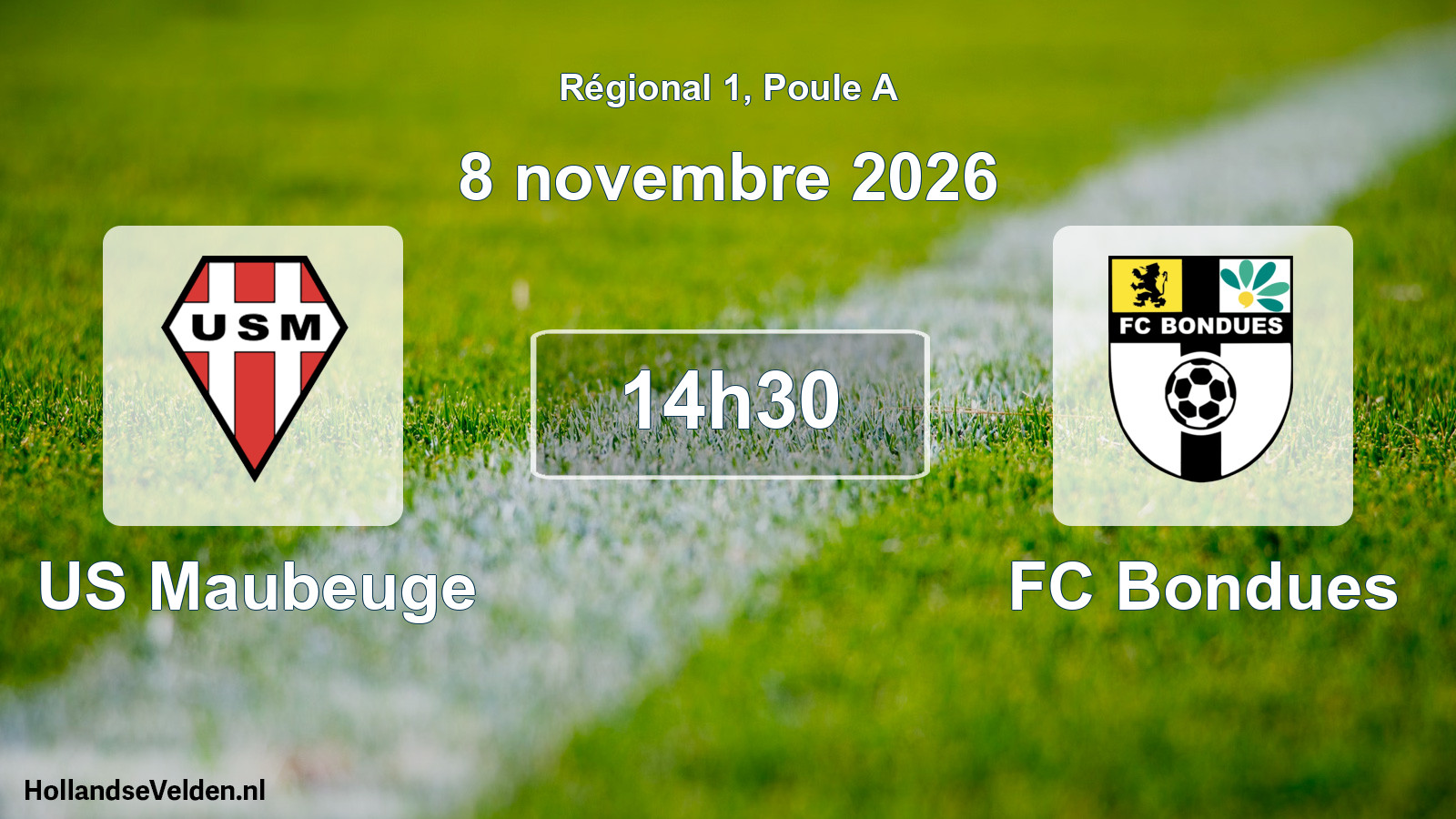 Scheduled Match: US Maubeuge - FC Bondues (8 November 2026)