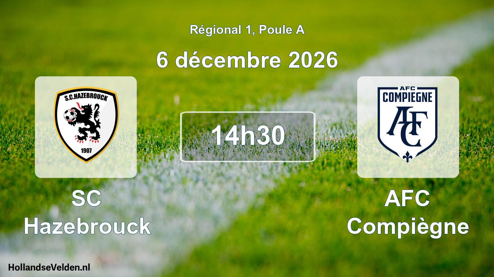Geplande wedstrijd: SC Hazebrouck - AFC Compiègne (6 december 2026)
