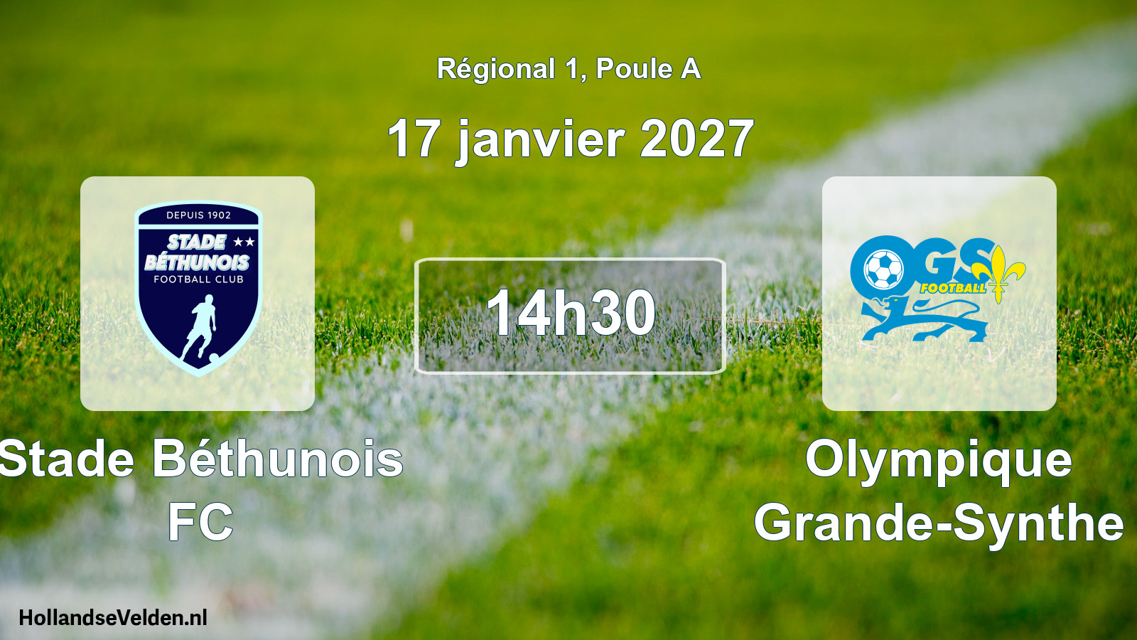 Scheduled Match: Stade Béthunois FC - Olympique Grande-Synthe (17 January 2027)