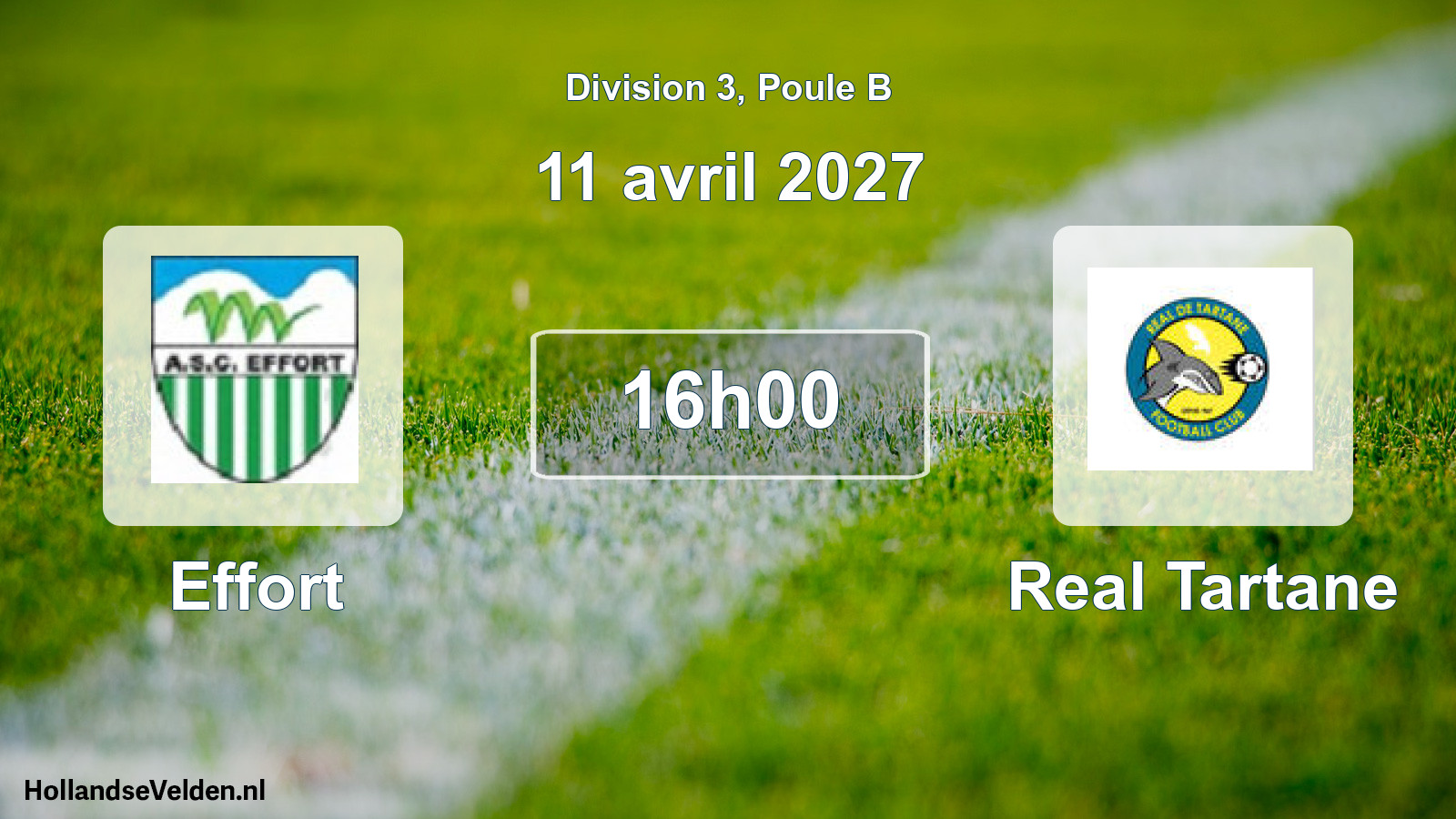 Match programmé: Effort - Real Tartane (11 avril 2027)