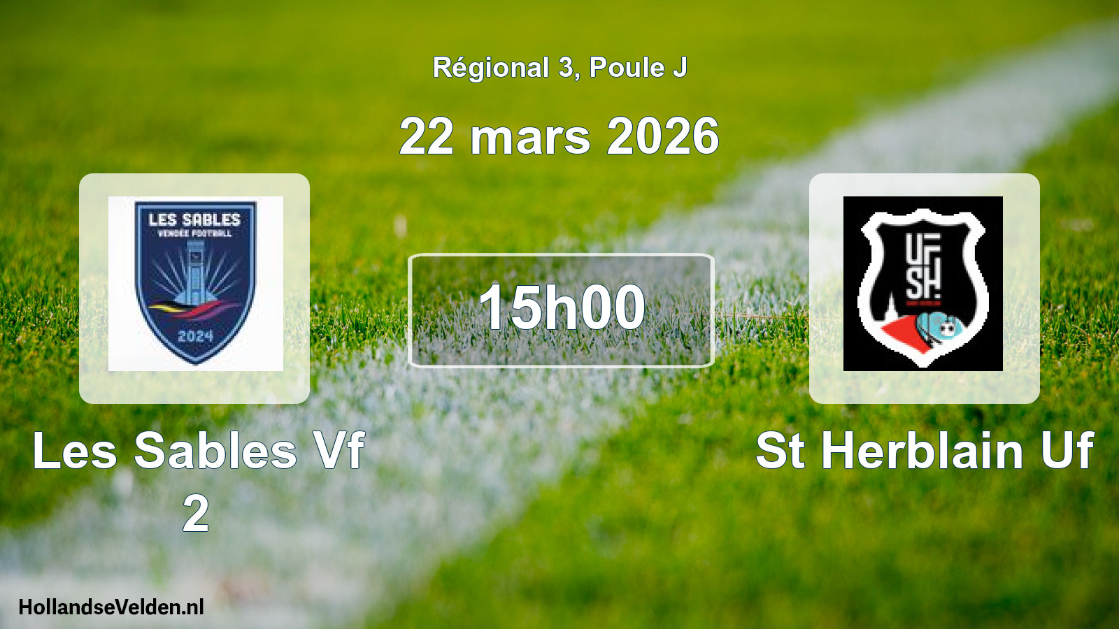 Scheduled Match: Les Sables Vf 2 - St Herblain Uf (22 March 2026)
