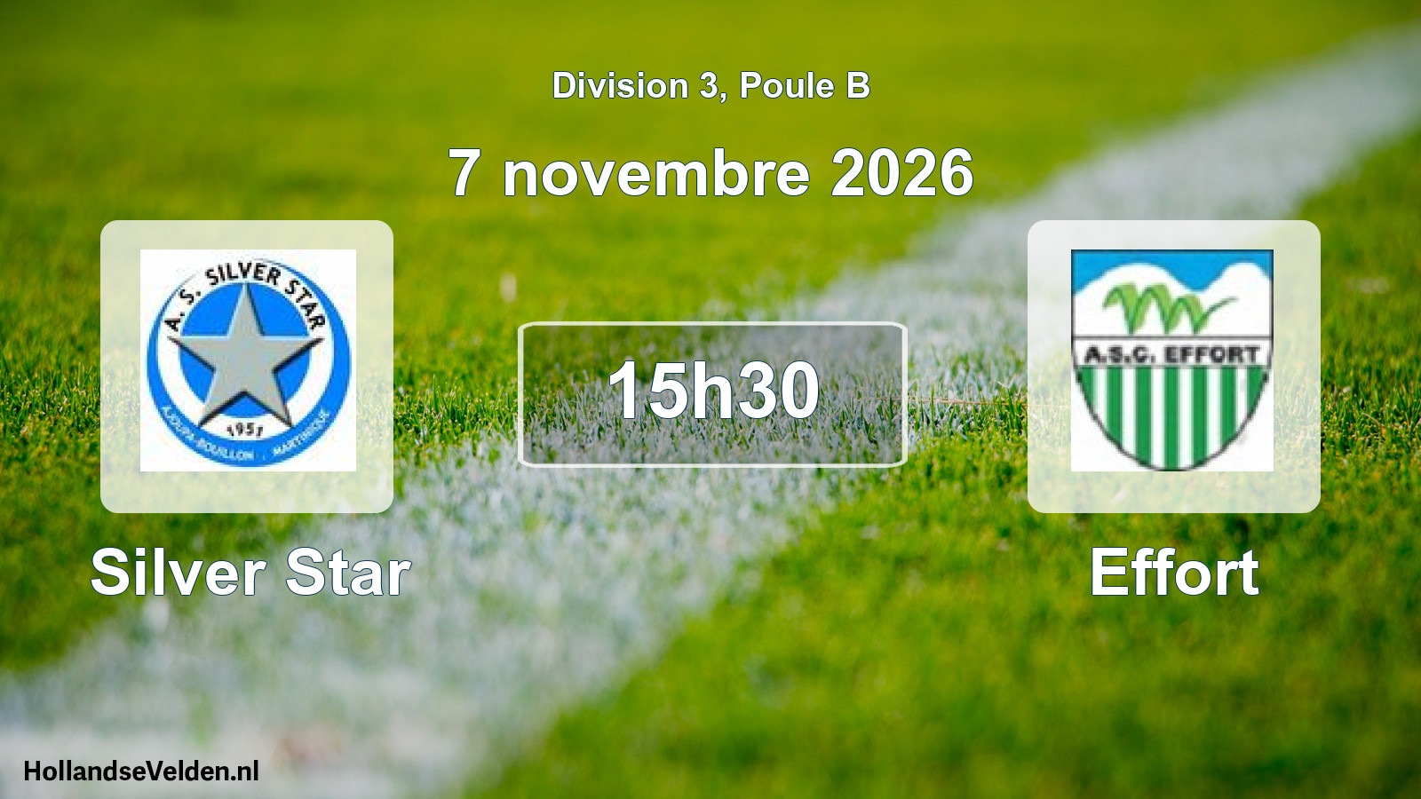 Match programmé: Silver Star - Effort (7 novembre 2026)