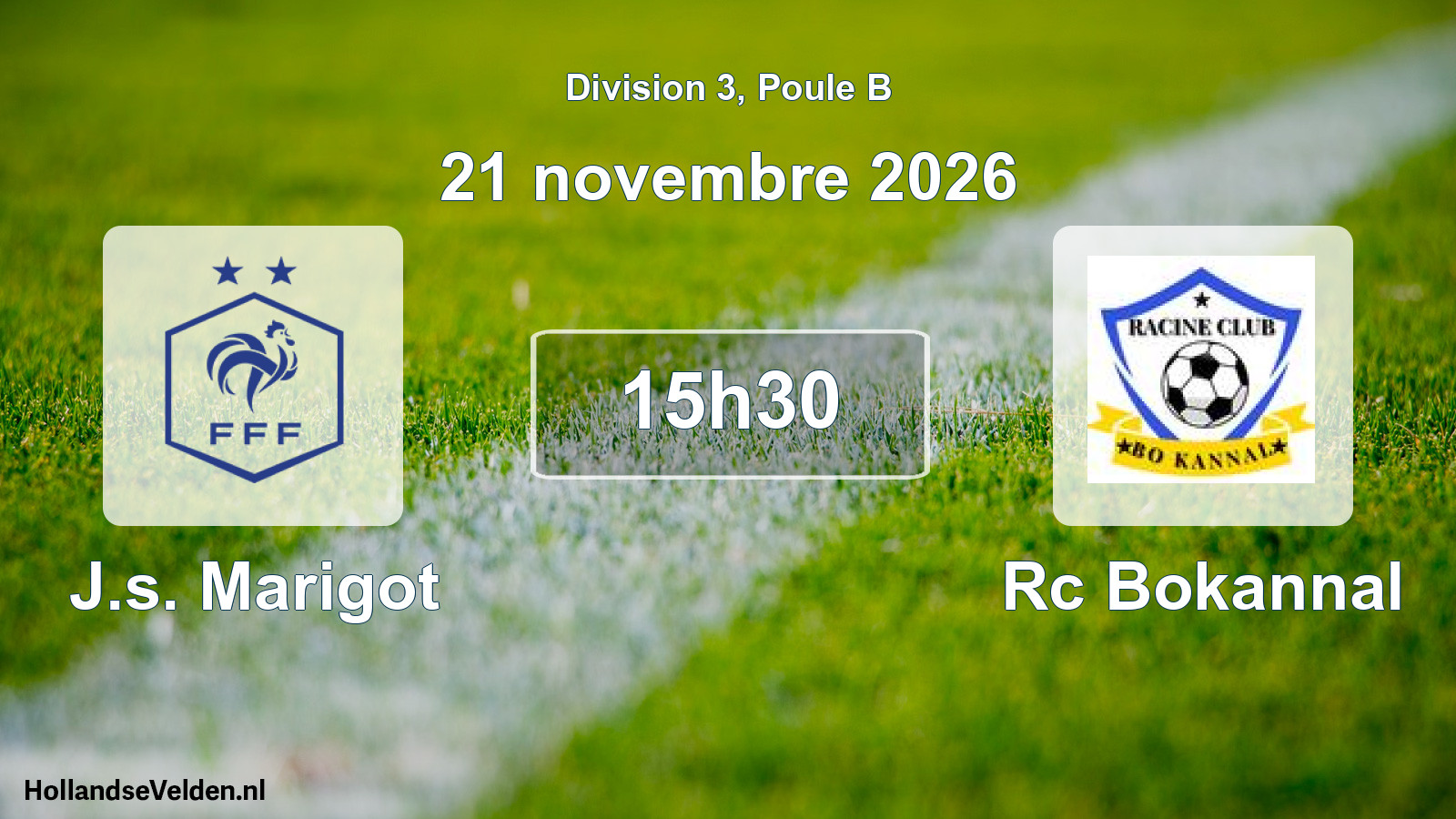 Match programmé: J.s. Marigot - Rc Bokannal (21 novembre 2026)