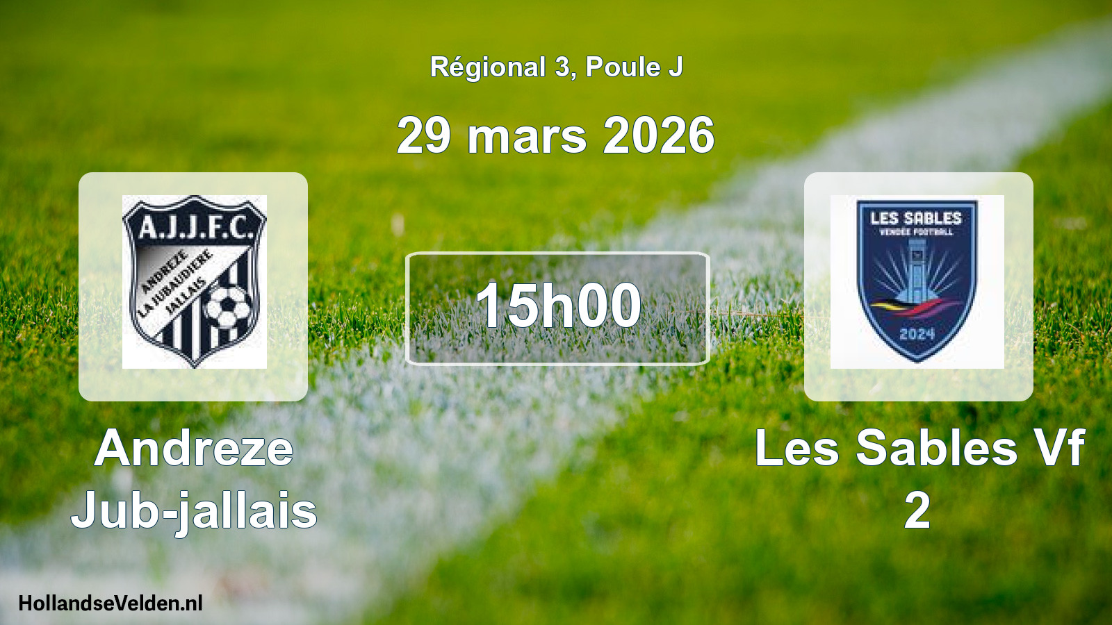 Scheduled Match: Andreze Jub-jallais - Les Sables Vf 2 (29 March 2026)