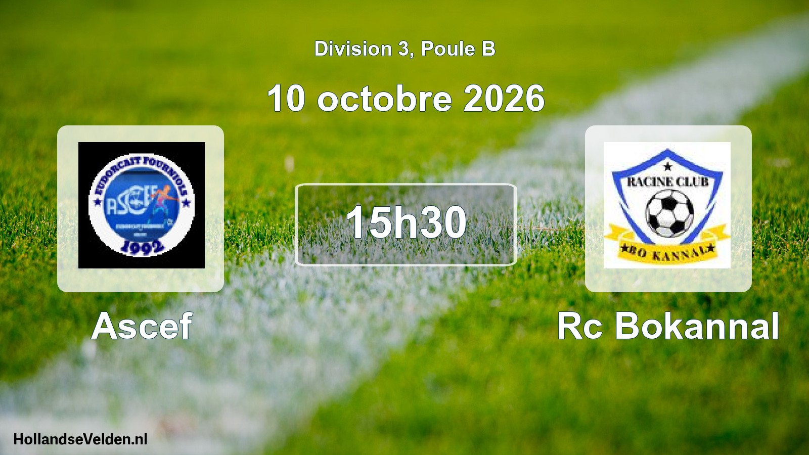 Match programmé: Ascef - Rc Bokannal (10 octobre 2026)