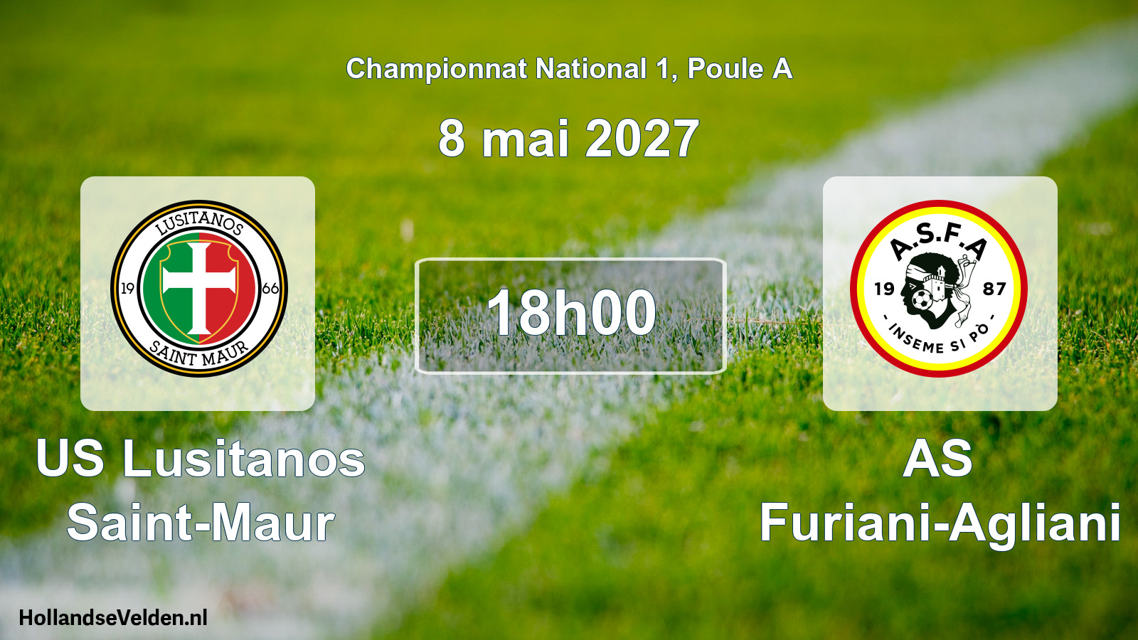 Match programmé: US Lusitanos Saint-Maur - AS Furiani-Agliani (8 mai 2027)