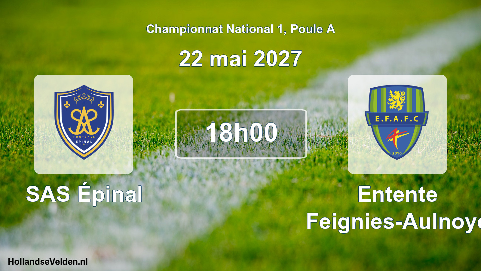 Match programmé: SAS Épinal - Entente Feignies-Aulnoye (22 mai 2027)