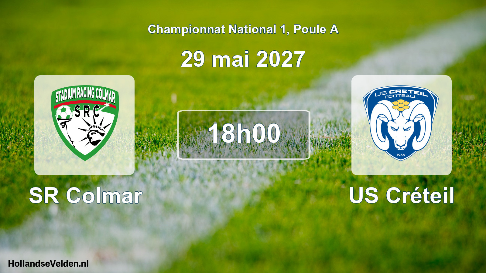 Match programmé: SR Colmar - US Créteil (29 mai 2027)