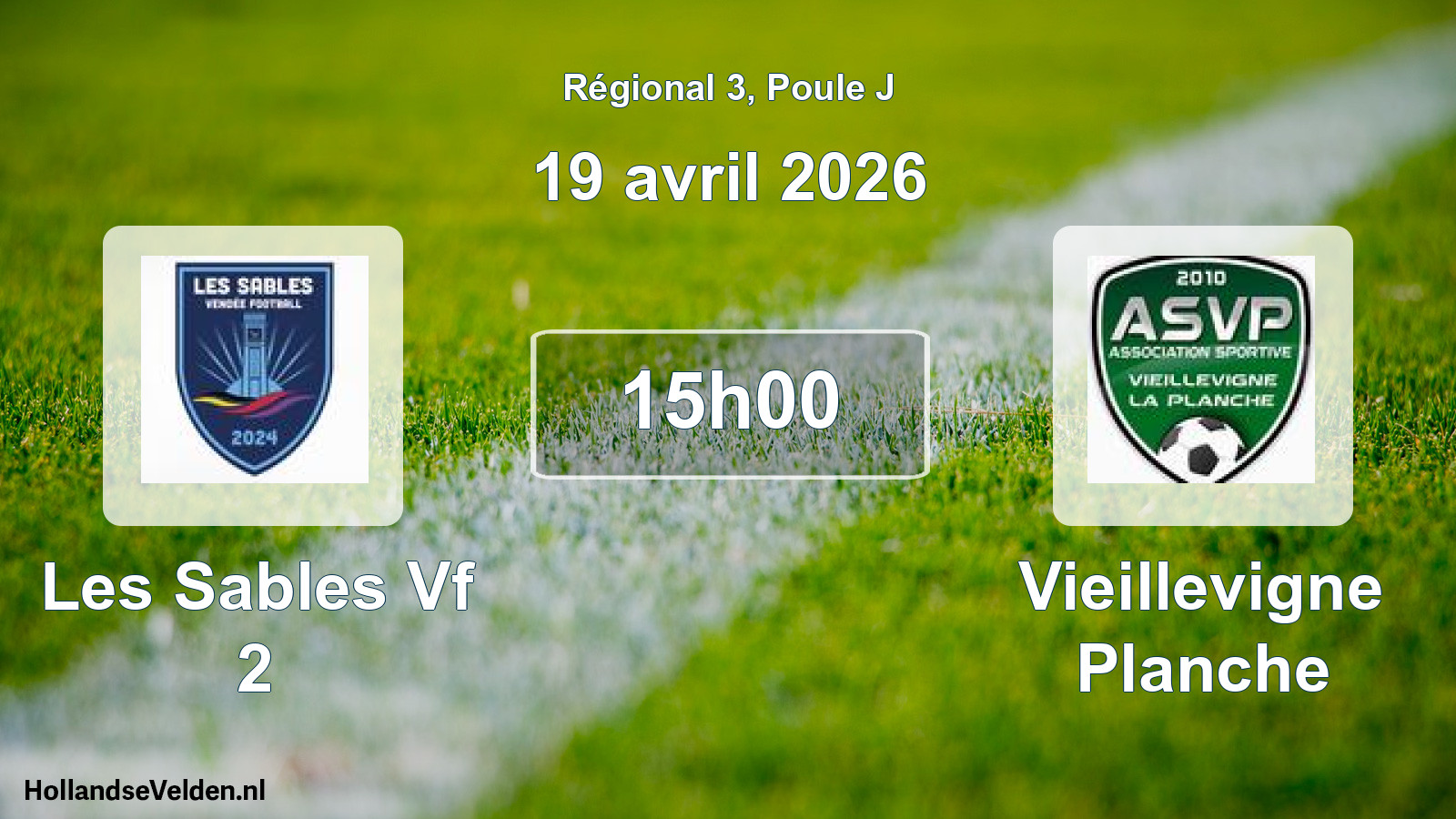 Scheduled Match: Les Sables Vf 2 - Vieillevigne Planche (19 April 2026)