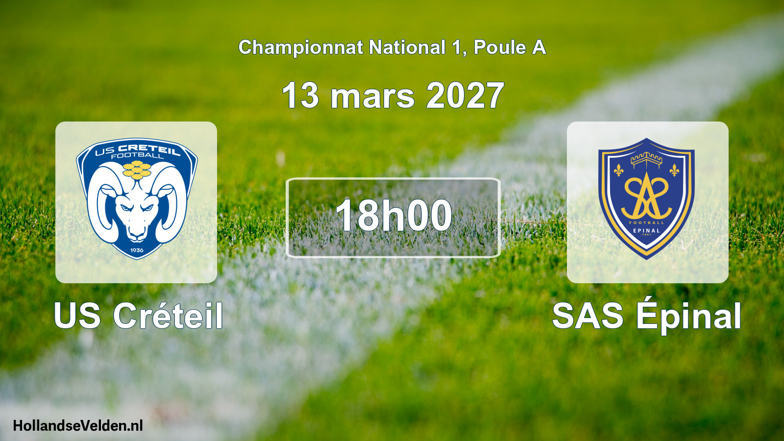 Match programmé: US Créteil - SAS Épinal (13 mars 2027)