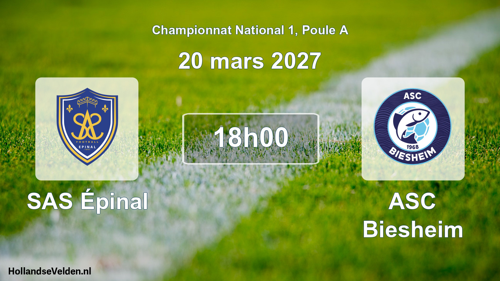Match programmé: SAS Épinal - ASC Biesheim (20 mars 2027)