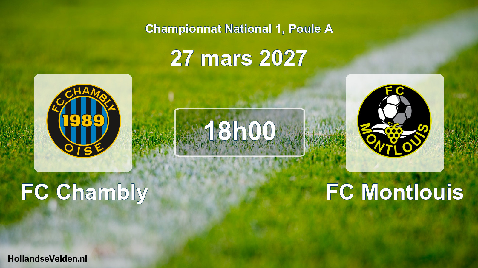 Match programmé: FC Chambly - FC Montlouis (27 mars 2027)