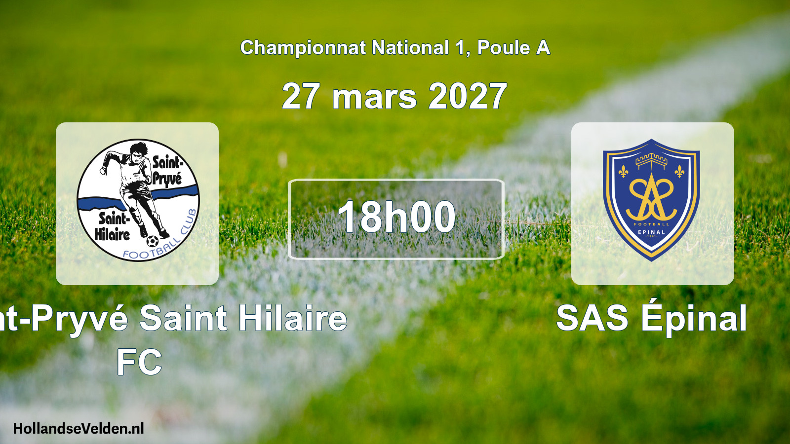 Match programmé: Saint-Pryvé Saint Hilaire FC - SAS Épinal (27 mars 2027)
