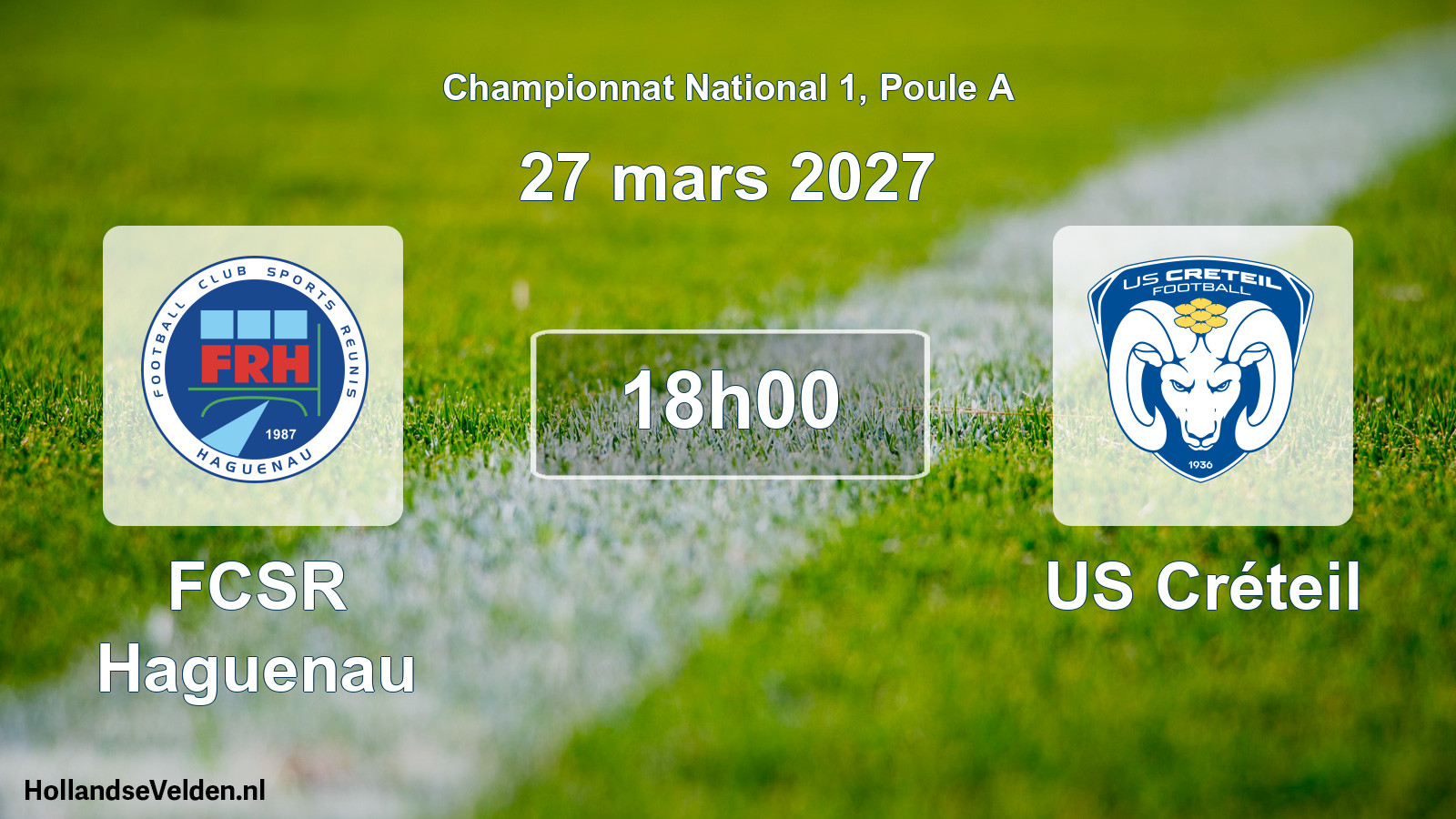 Scheduled Match: FCSR Haguenau - US Créteil (27 March 2027)
