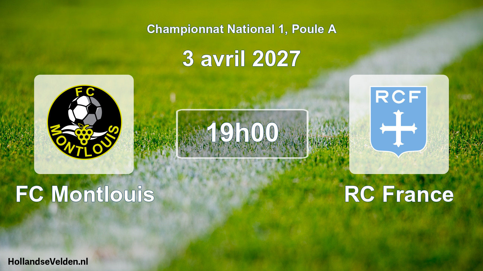 Scheduled Match: FC Montlouis - RC France (3 April 2027)