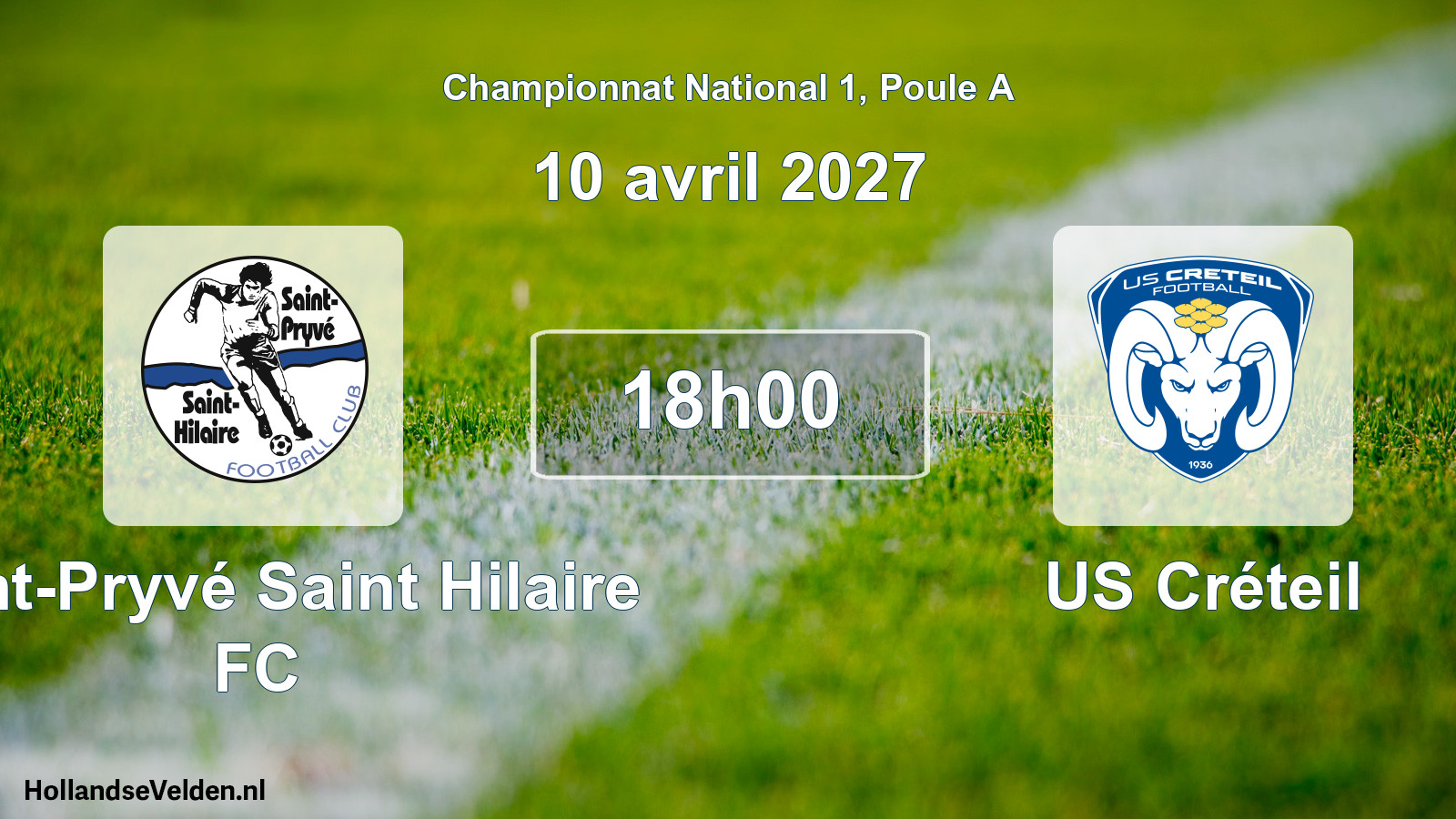 Match programmé: Saint-Pryvé Saint Hilaire FC - US Créteil (10 avril 2027)