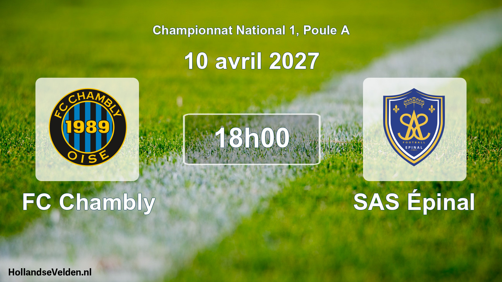 Match programmé: FC Chambly - SAS Épinal (10 avril 2027)