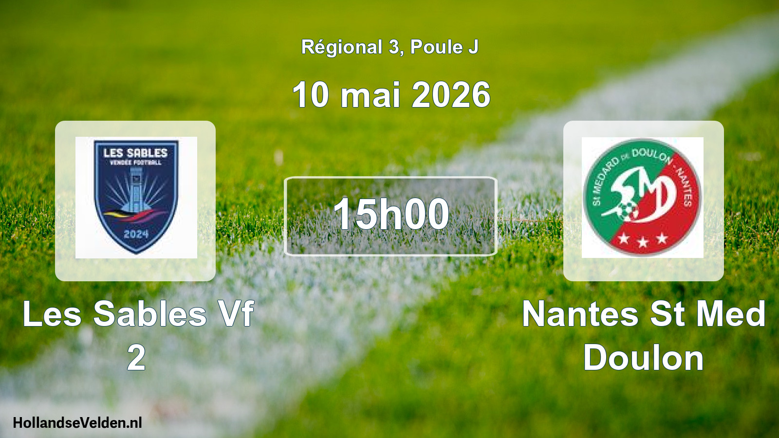 Geplande wedstrijd: Les Sables Vf 2 - Nantes St Med Doulon (10 mei 2026)