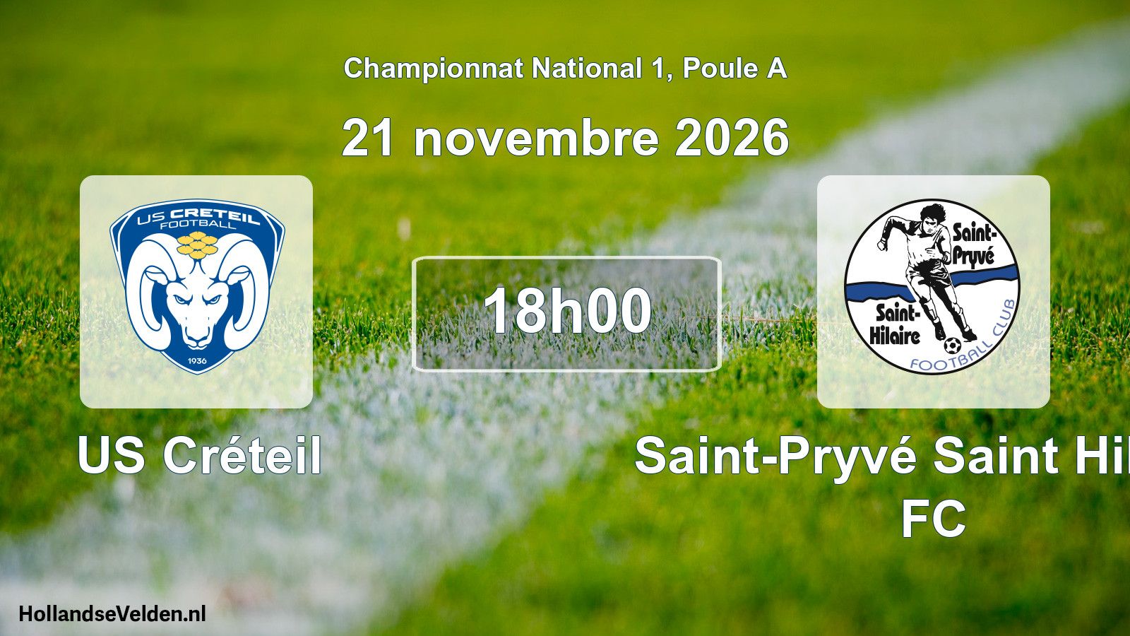 Match programmé: US Créteil - Saint-Pryvé Saint Hilaire FC (21 novembre 2026)