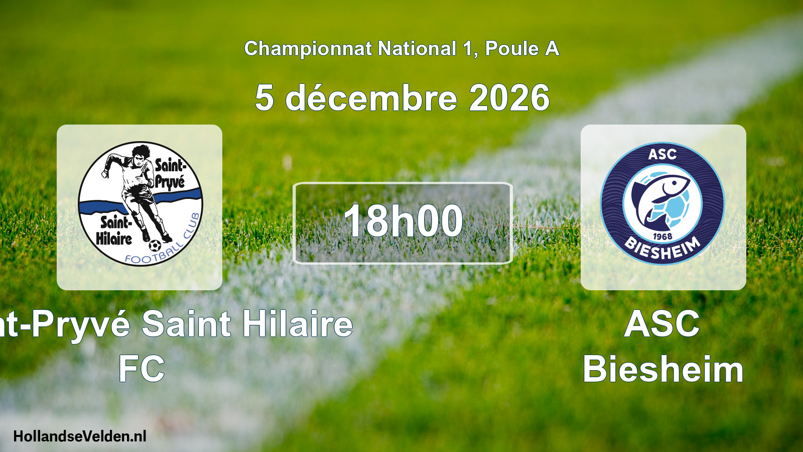 Match programmé: Saint-Pryvé Saint Hilaire FC - ASC Biesheim (5 décembre 2026)