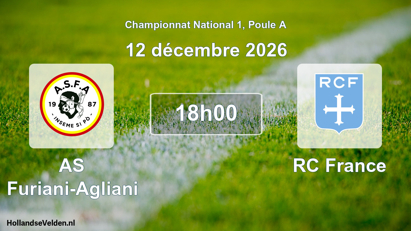Scheduled Match: AS Furiani-Agliani - RC France (12 December 2026)