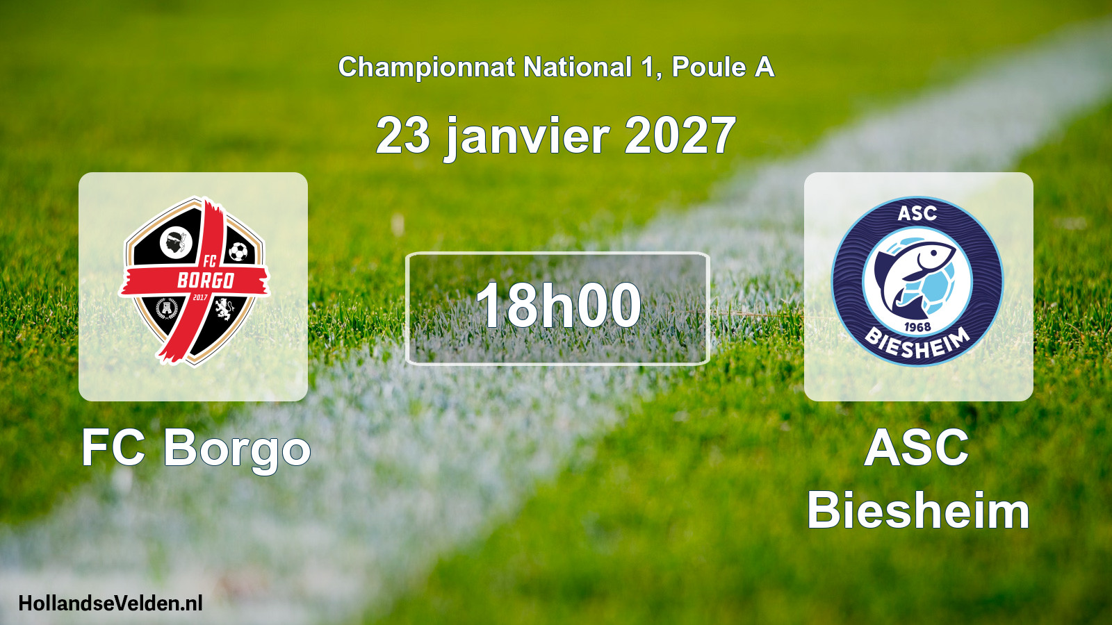 Scheduled Match: FC Borgo - ASC Biesheim (23 January 2027)