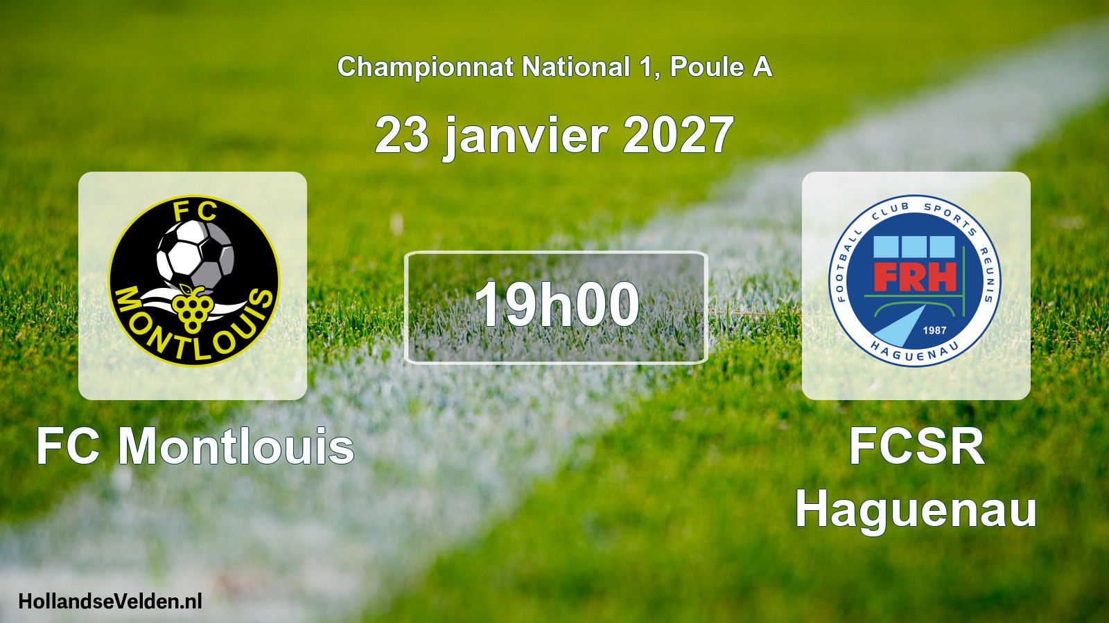 Scheduled Match: FC Montlouis - FCSR Haguenau (23 January 2027)