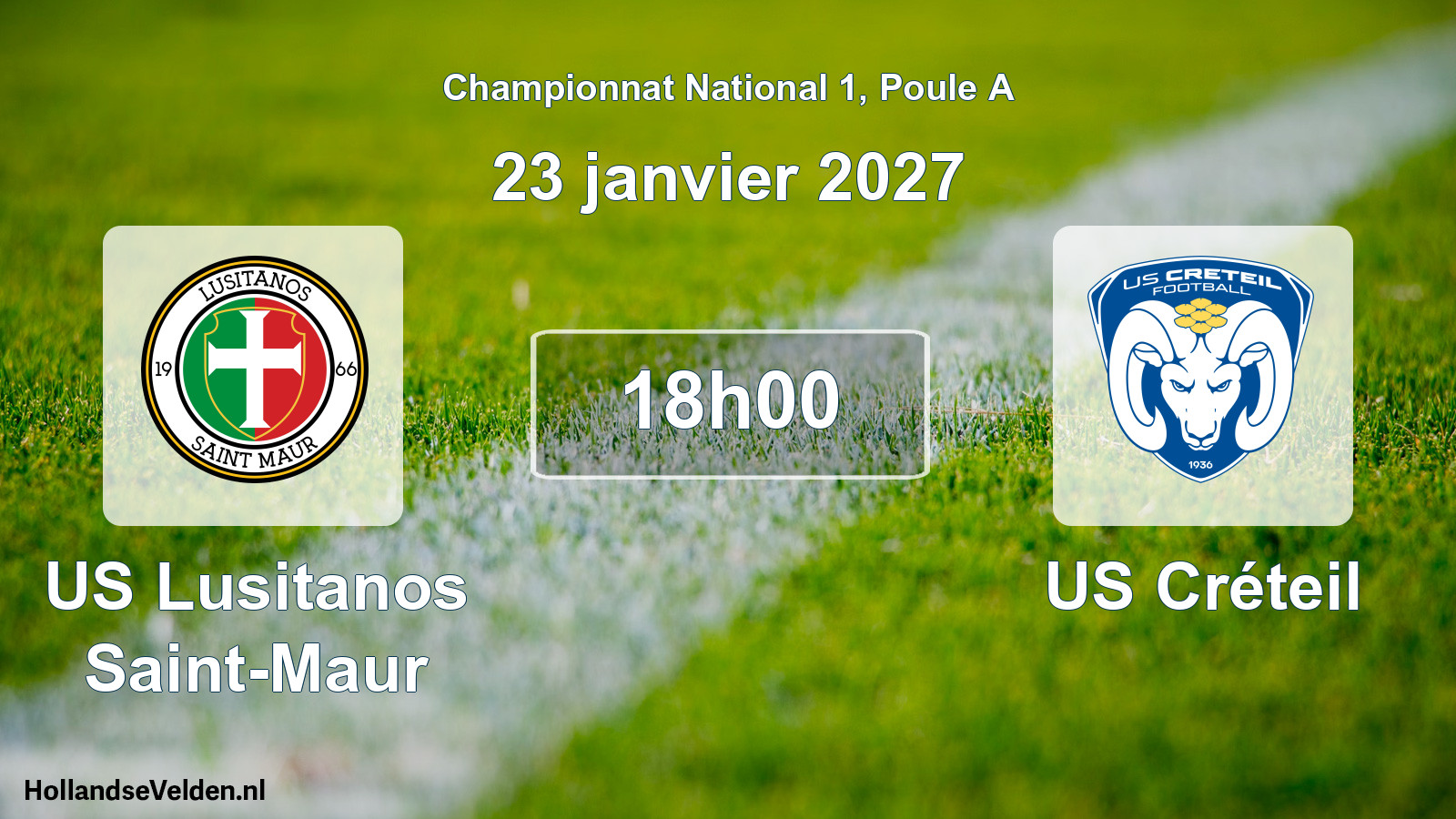 Match programmé: US Lusitanos Saint-Maur - US Créteil (23 janvier 2027)