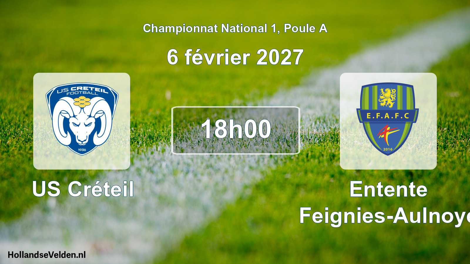 Scheduled Match: US Créteil - Entente Feignies-Aulnoye (6 February 2027)