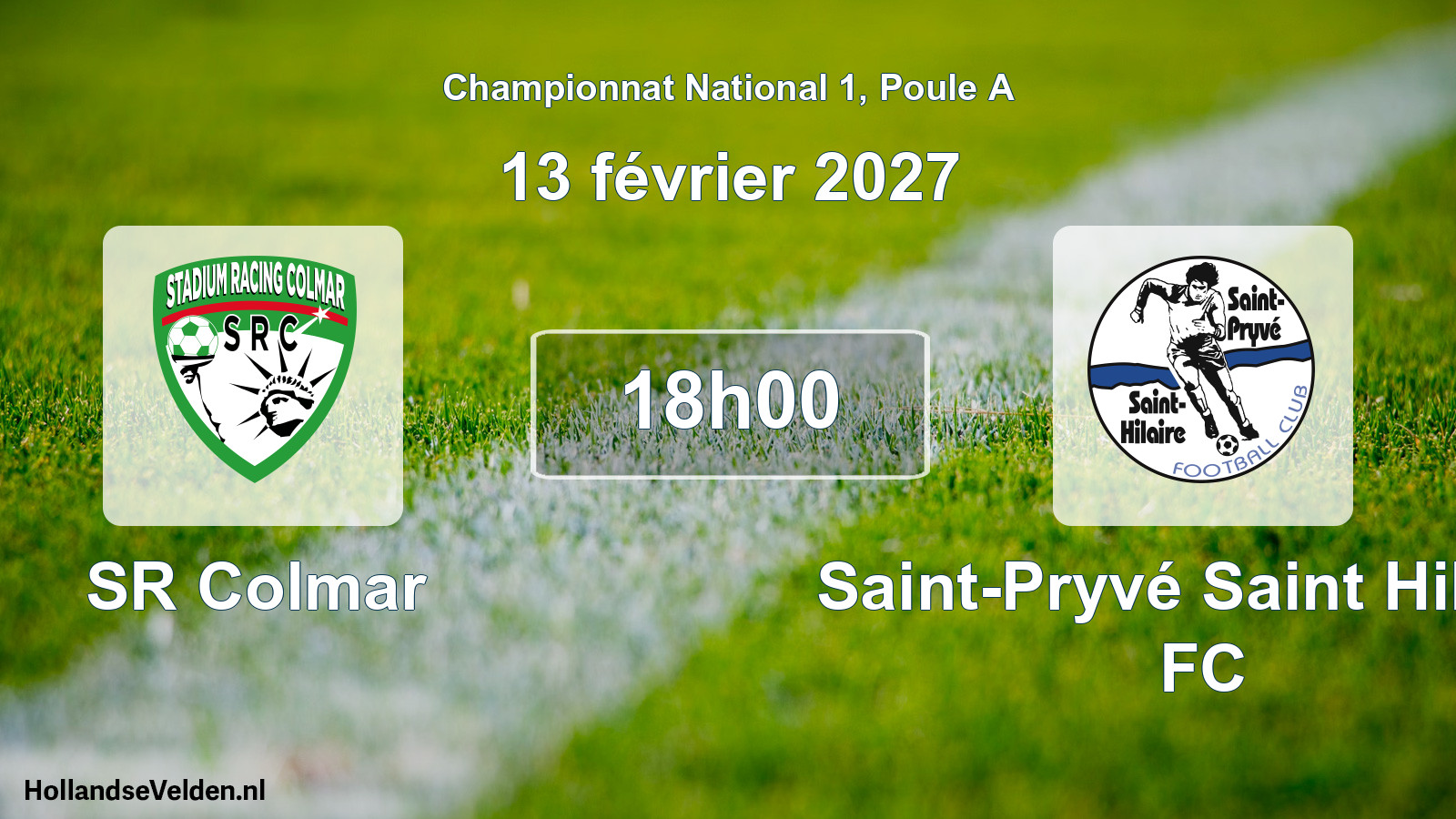 Match programmé: SR Colmar - Saint-Pryvé Saint Hilaire FC (13 février 2027)