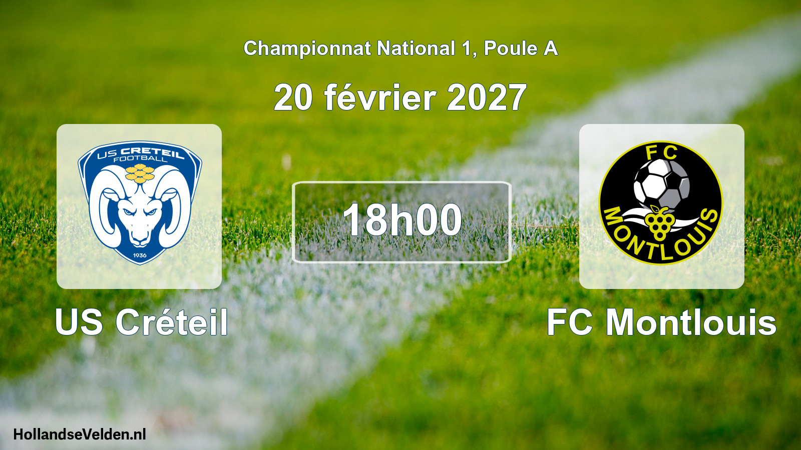 Scheduled Match: US Créteil - FC Montlouis (20 February 2027)
