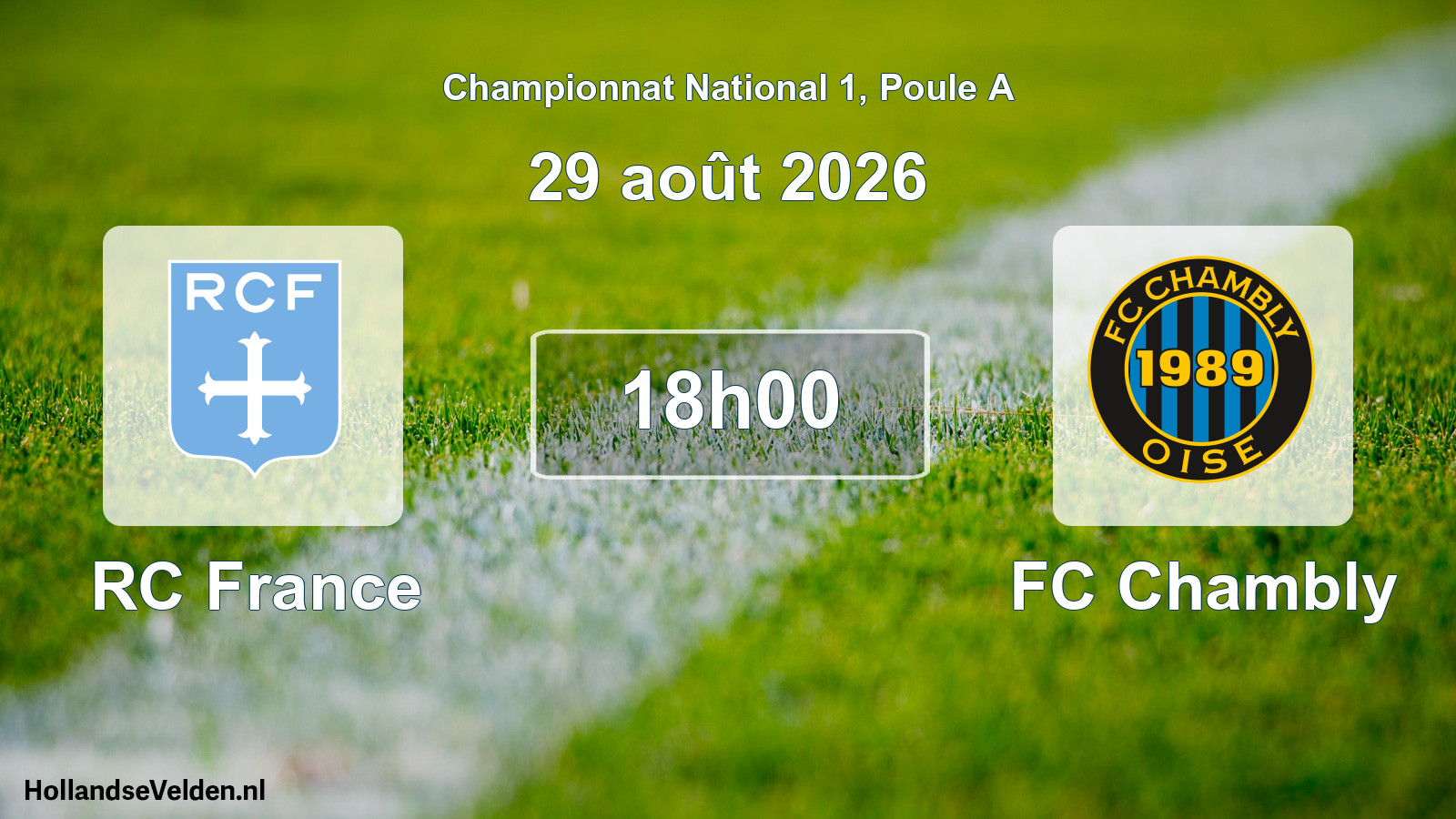 Scheduled Match: RC France - FC Chambly (29 August 2026)
