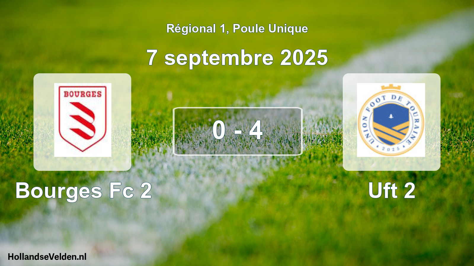 Gespeelde wedstrijd: Bourges Fc 2 - Uft 2 0 - 4 (7 septembre 2025)