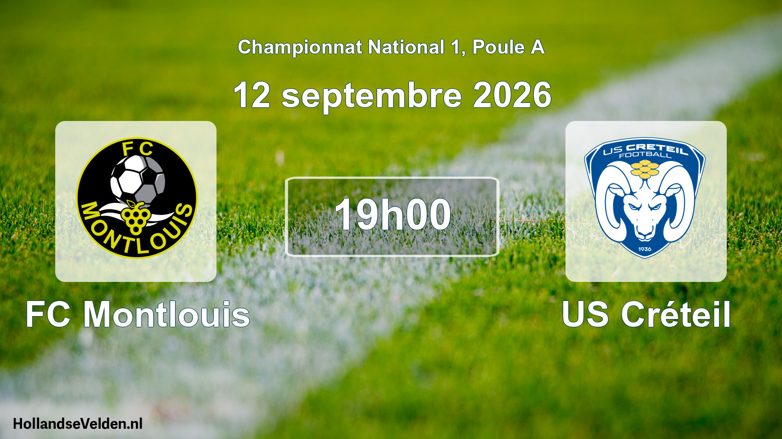 Scheduled Match: FC Montlouis - US Créteil (12 September 2026)