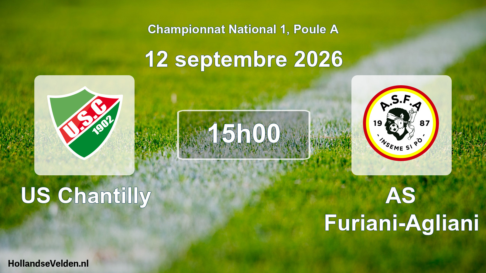 Match programmé: US Chantilly - AS Furiani-Agliani (12 septembre 2026)