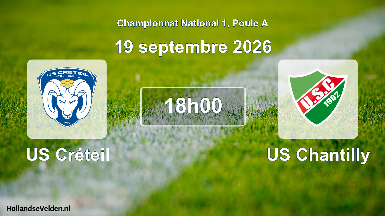 Scheduled Match: US Créteil - US Chantilly (19 September 2026)