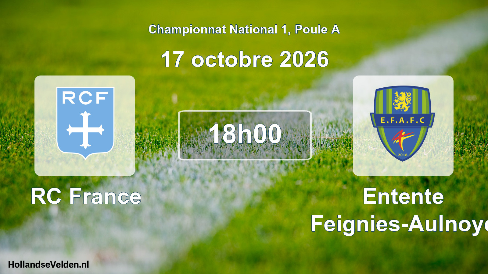 Scheduled Match: RC France - Entente Feignies-Aulnoye (17 October 2026)