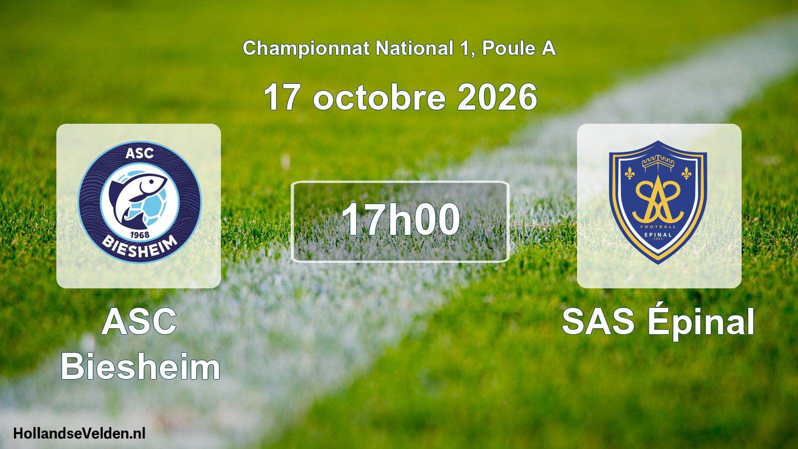 Geplande wedstrijd: ASC Biesheim - SAS Épinal (17 oktober 2026)