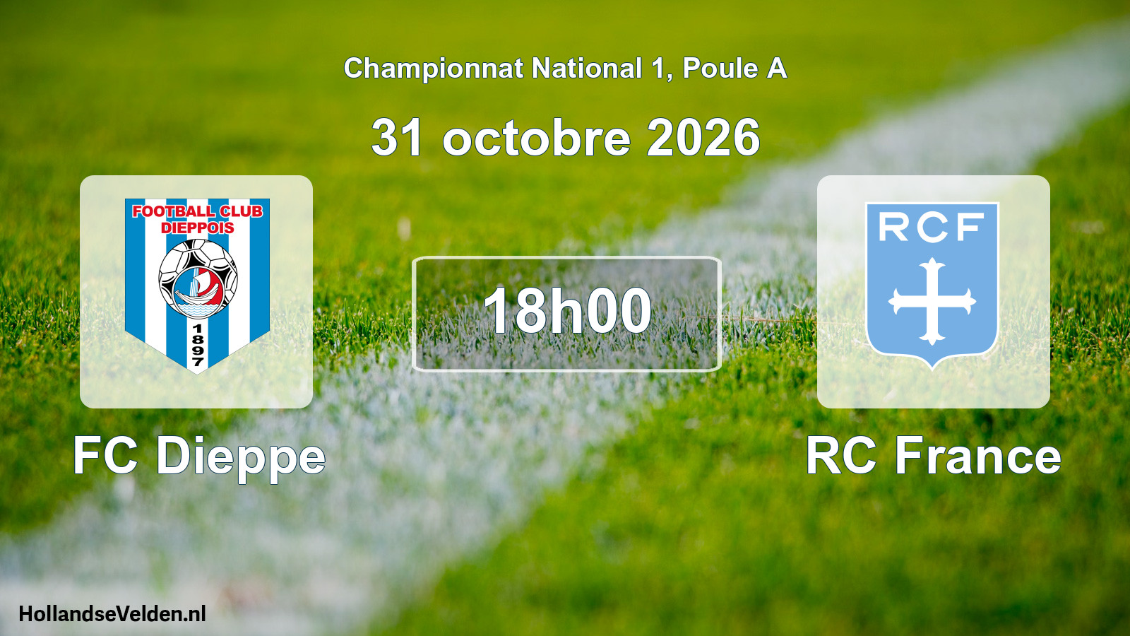 Scheduled Match: FC Dieppe - RC France (31 October 2026)
