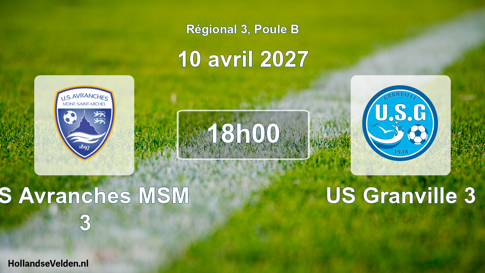 Scheduled Match: US Avranches MSM 3 - US Granville 3 (10 April 2027)