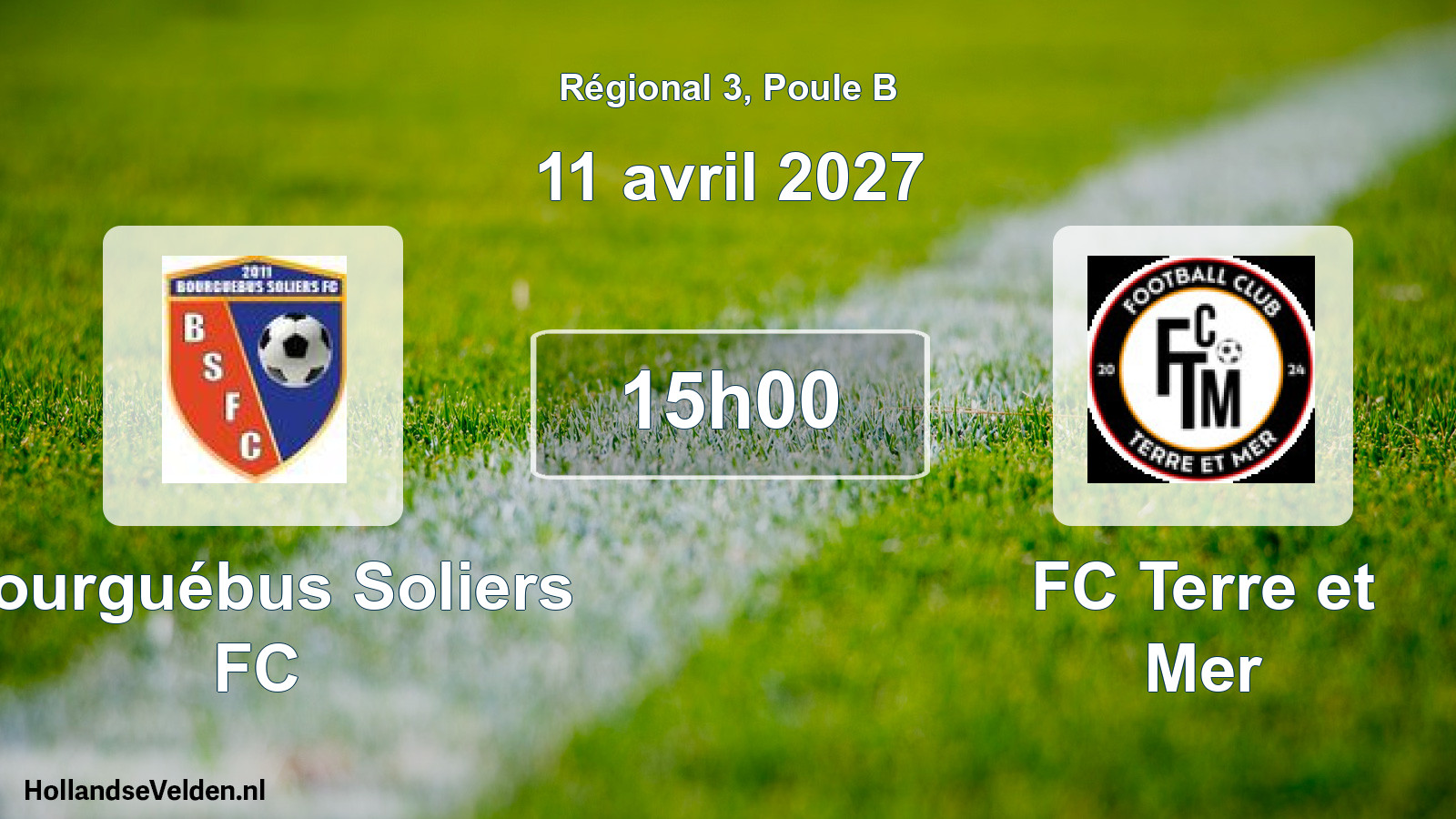 Match programmé: Bourguébus Soliers FC - FC Terre et Mer (11 avril 2027)