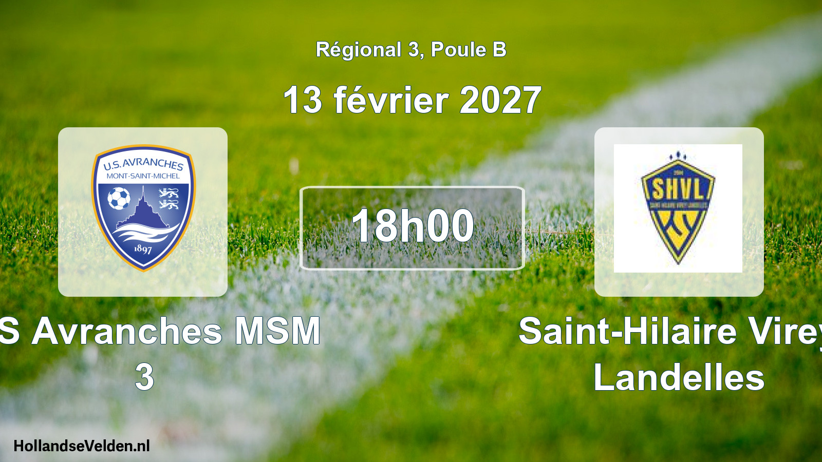 Scheduled Match: US Avranches MSM 3 - Saint-Hilaire Virey Landelles (13 February 2027)