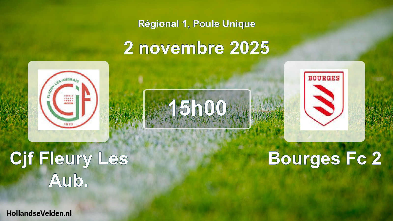 Geplande wedstrijd: Cjf Fleury Les Aub. - Bourges Fc 2 (2 novembre 2025)