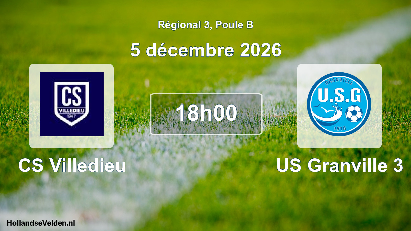 Scheduled Match: CS Villedieu - US Granville 3 (5 December 2026)