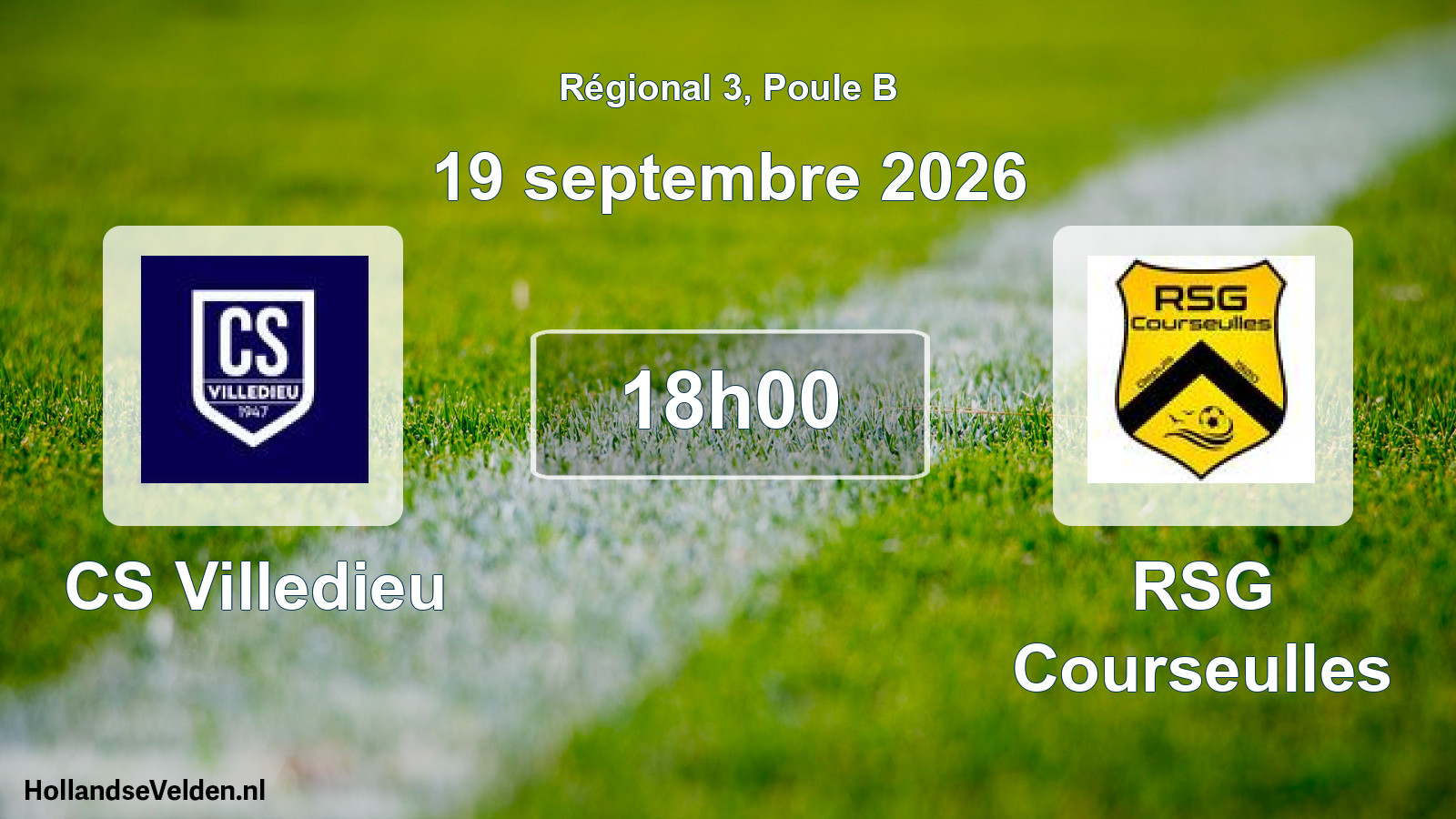 Scheduled Match: CS Villedieu - RSG Courseulles (19 September 2026)