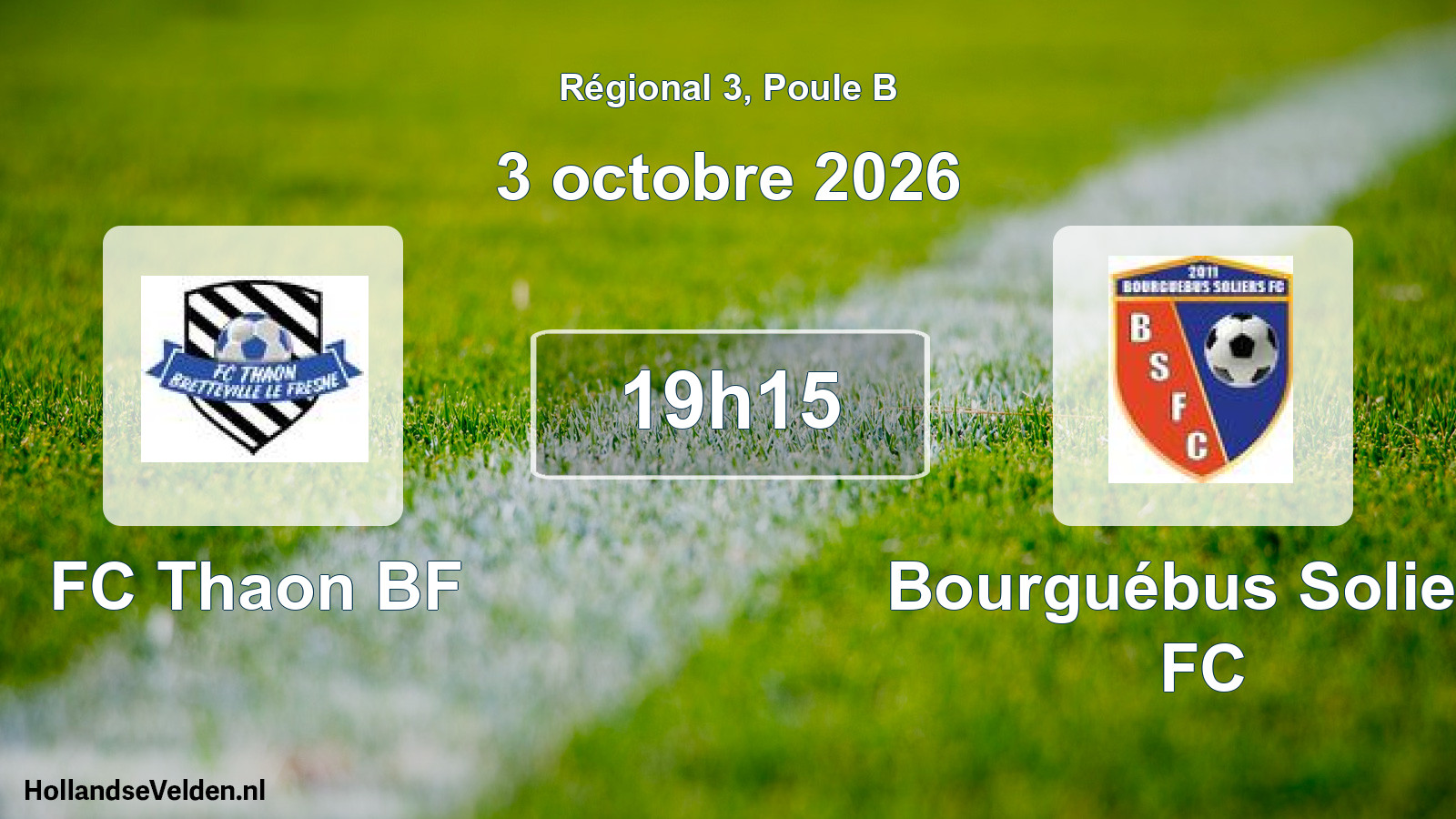 Scheduled Match: FC Thaon BF - Bourguébus Soliers FC (3 October 2026)