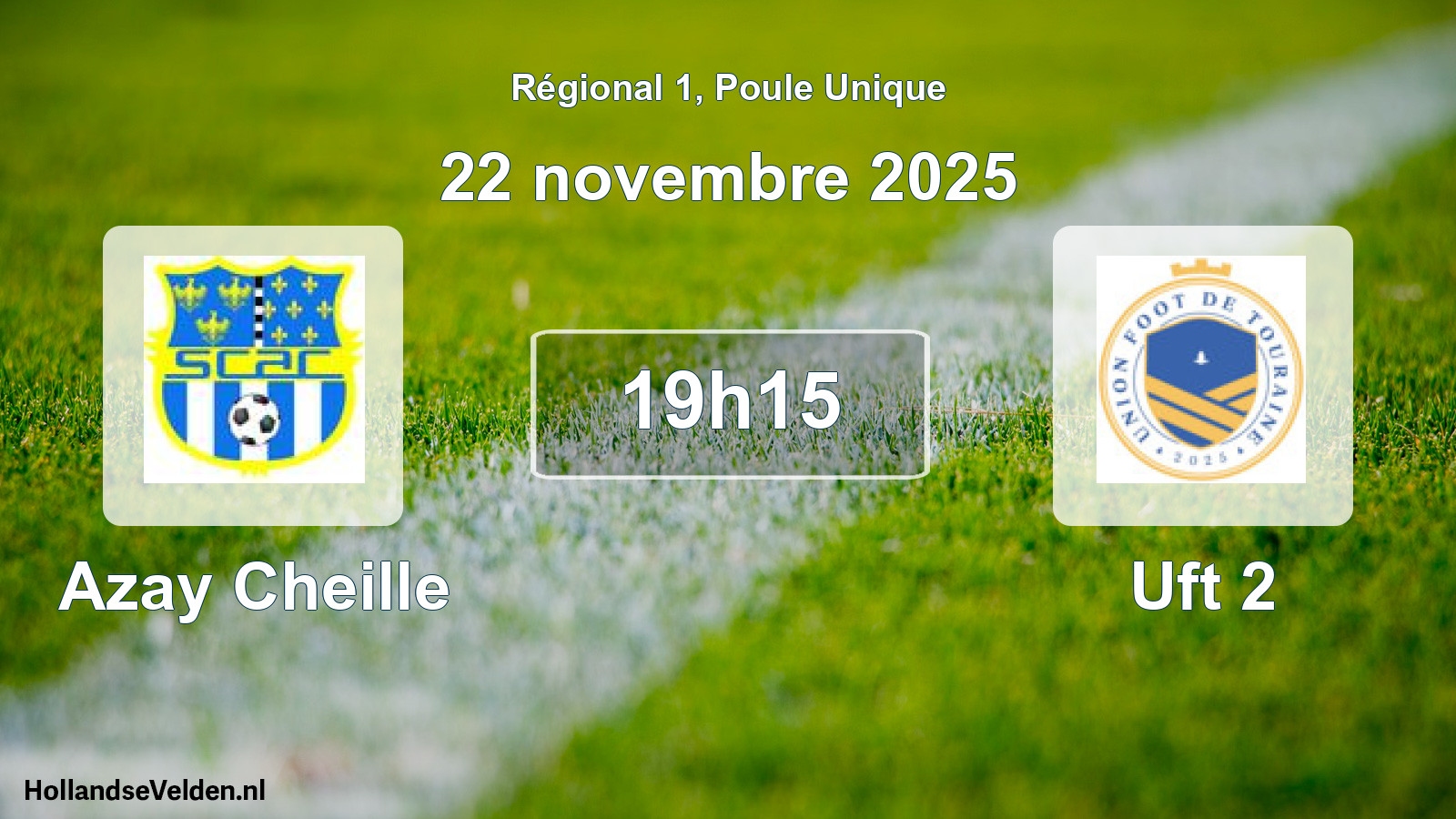 Geplande wedstrijd: Azay Cheille - Uft 2 (22 novembre 2025)